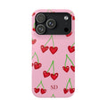 Cherry Heart Phone Case — Pink Cherry Pattern iPhone Case, Samsung Case
